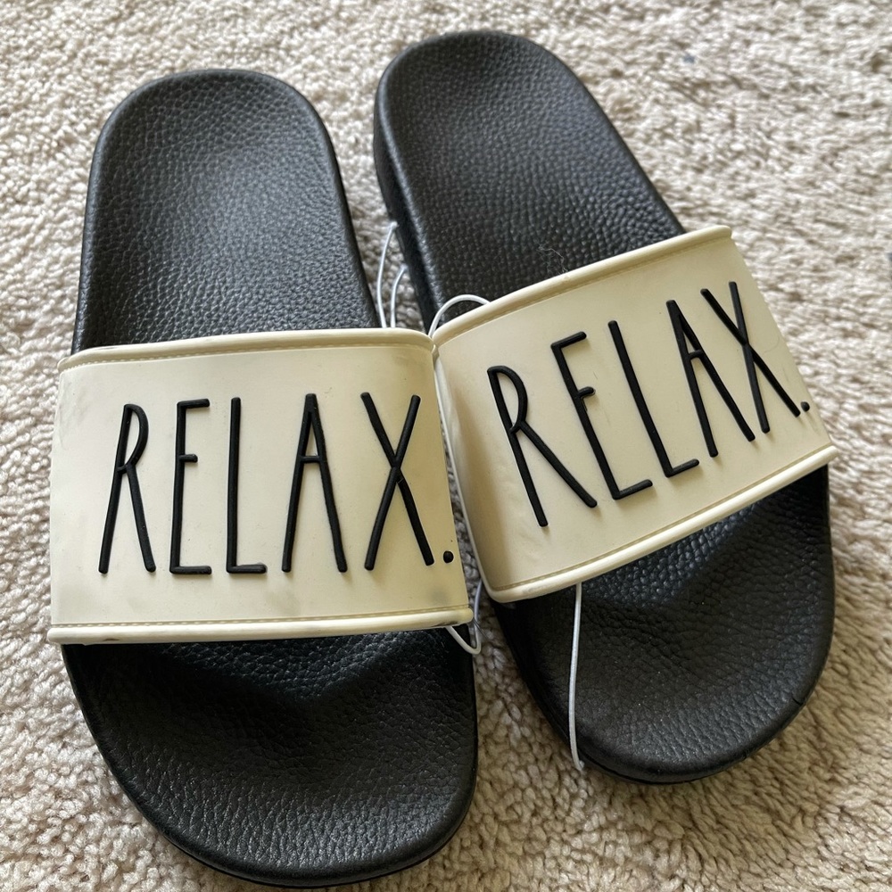 Rae Dunn “Relax” Sandals